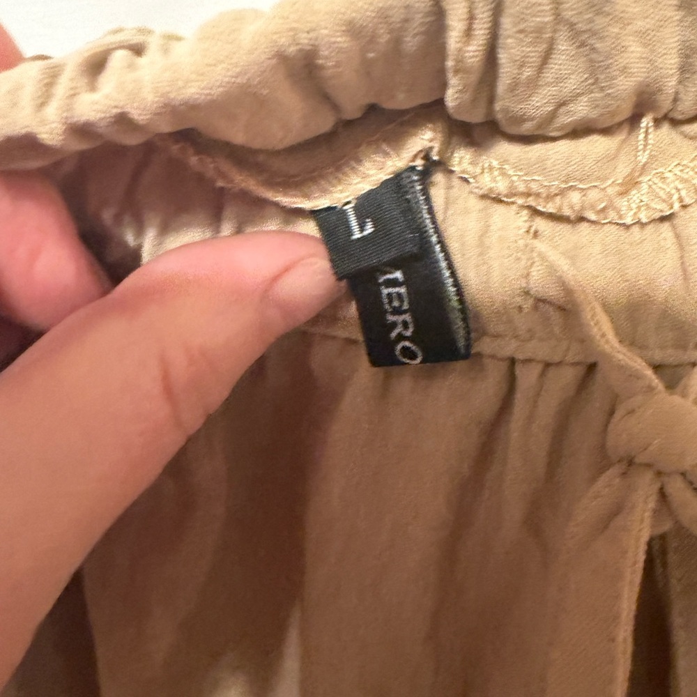 Merokeety tan wide leg cargo trouser M - Picture 7 of 13